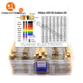 3120pcs 1/4W Carbon Film Resistor Kit 5% Resistance Assortment Set 156valuesX20pcs 1R - 10M ohm 0.25W Sample Pack