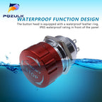 16/19/22mm Metal Aluminum Emergency Stop Switch Push Button Switch Latching NO NC 1NO 1NC Pin Terminal Red Mushroom Stop Button