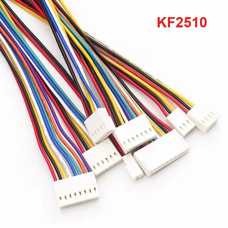 10pcs 20cm KF2510 2.54mm 2/3/4/5/6P-12Pin Single/Double Head Same/Reverse Direction 22/26AWG Electronic Terminal Connector Wire