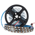 WS2812B RGB IC Smart LED Strip 5050 Individually Addressable IC 30/60/144Pixels/Leds/m Light DC 5V Black IP30 IP67 Waterproof