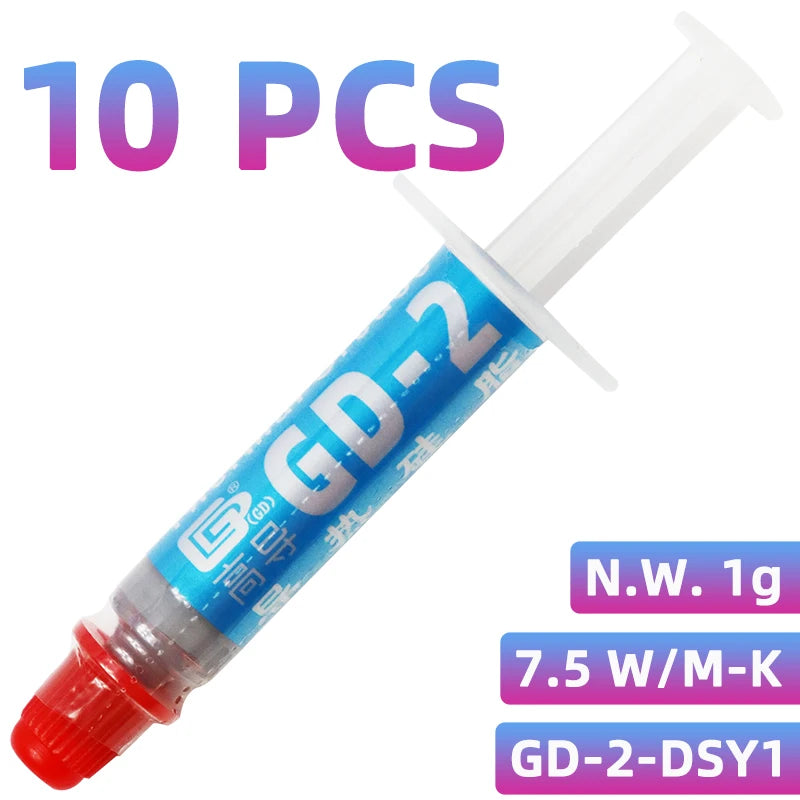 GD-2 Thermal Paste Processor Grease Compound Silicone 1/3/7/15/30 g 7.5 W/M-K For CPU GPU Printer Heat Sink Cooling Cooler SY30
