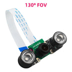 Raspberry Pi 5 8MP Camera Night Vision IMX219 77° 130° 200° FOV Fisheye MINI CSI Interface + 2 Infrared Light for RPI 5 Pi5