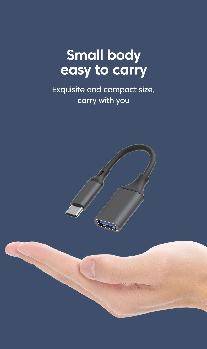 Elough Type C to USB 3.0 OTG Adapter Cable For PC Laptop Xiaomi Android Phone Flash Drive OTG Data Cable USB Type C Adapator