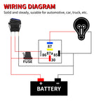 12V Relay with Harness Waterproof Relay 12V 30/40 AMP 5 Pin SPDT 14 AWG DC 12 Volt Relay Socket Kit Bosch Style for Automotive