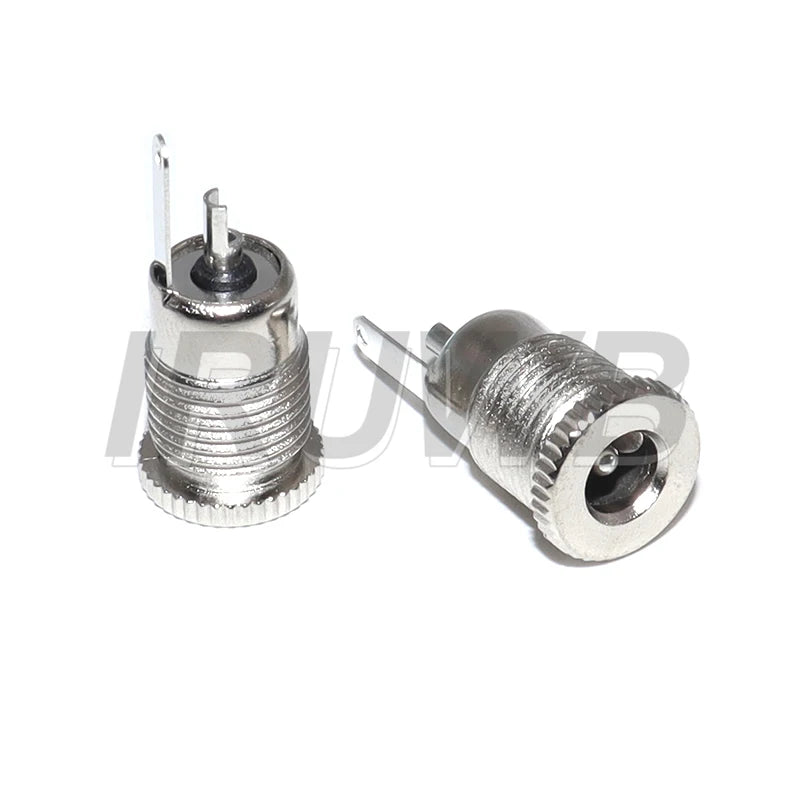 5PCS DC-099 Open Hole 11MM 5.5*2.1 5.5*2.5 DC099 5.5 mm x 2.1mm DC Power Jack Socket Female Panel Mount Connector Metal
