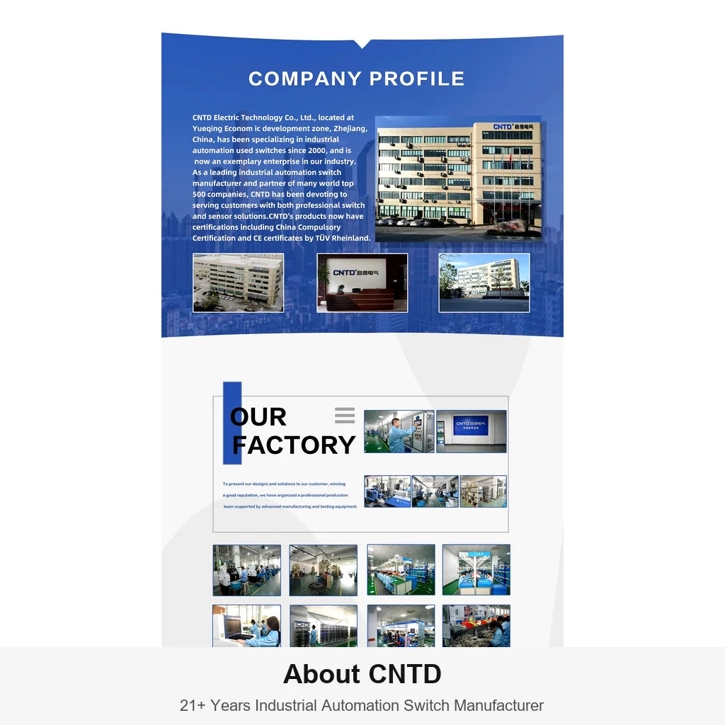 Limit Switch CNTD CZ‑6001, Sealed Horizontal Travel Switch, IP65 Waterproof, 1NO 1NC 15A 380VAC, Plastic Housing for Industrial