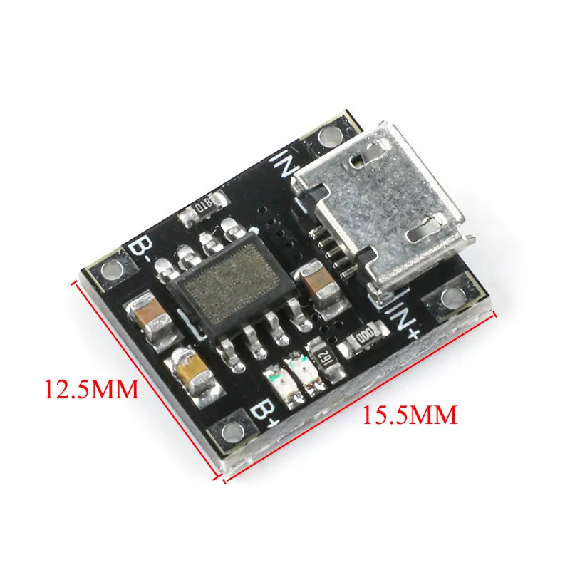 5PCS Single Cell Lithium Battery Charging Charger Module 1A 5V-6V 4.2V TC4056 TC4056A Micro USB Power Supply Board TP4056