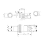 1Set GX12 12mm Circular Aviation Connector 2/3/4/5/6Pin Male Female Panel Mount Plug Socket