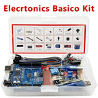Elecrtonics Fun Basico Kit For Arduino Uno R3 Board 830-Hole BreadBoard Dupont Elecrtonics Starter Learning Kit