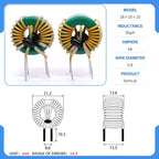 18x10x10 50/80uH 1/2/4/4.7/5/10/20/22/40/45/50mH magnetic ring common mode inductor common mode filter choke