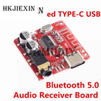 JX 10Pcs Bluetooth Audio Receiver Board Bluetooth 5.0 MP3 Lossless Decoder Wireless Stereo Music Module 3.7-5V XY-BT-Mini TYPE-C