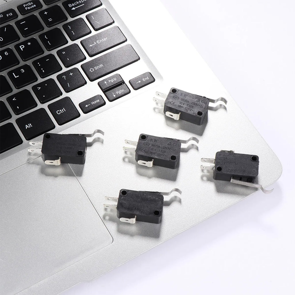 10Pcs Micro Limit Switch 3 Long Hinge Lever Momentary Push Button Suitable for Electronic Communication Equipment Audio Business
