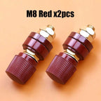 1/2pcs Red Black 6mm 8mm Pure Copper Terminal Blocks Power Supply Terminals M6 M8 Welding Machine Inverter Post Connector