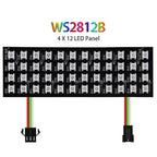 WS2812B Mini LED Digital Flexible Individually Addressable Panel 4X12 48Pixels WS2812IC Module Matrix Screen DC5V