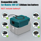 Fast Wireless Charger Adapter for Makita/Milwaukee/Dewalt 18V Battery - with Type C & USB Output, Wireless Phone Charger
