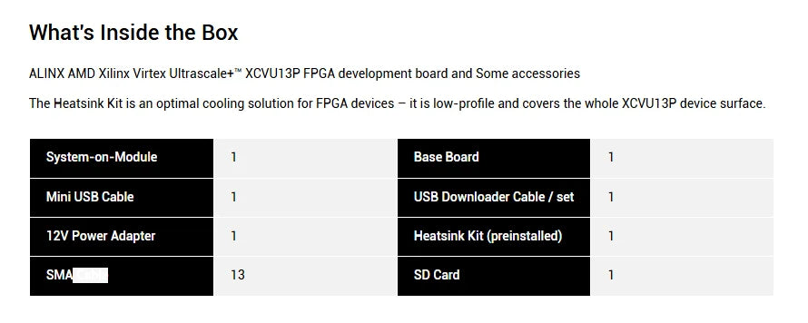 ALINX AXVU13G FPGA Development Board with AMD Virtex UltraScale+ XCVU13P, QSFP-DD QSFP28 FMC+ High-Speed IO