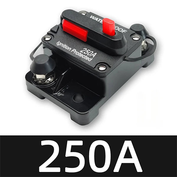 20A to 300A 12V-48V Circuit Breaker Power Protect Fuse Trolling with Manual Reset Waterproof Car Boat Manual 30A 80A 100A 300A