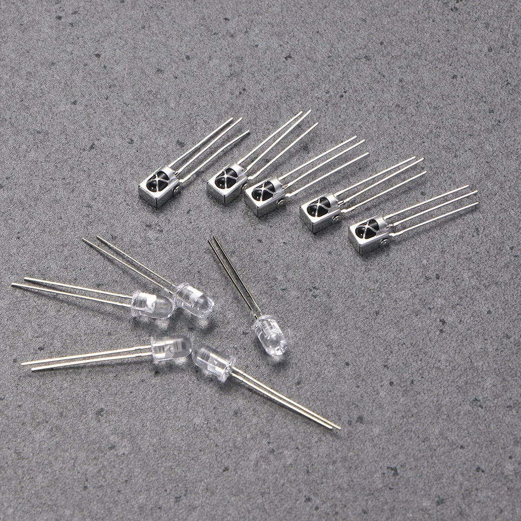 5Pairs Infrared Diode Ir LED Emitter Receiver Durable Kit for Household Appliances Air Conditioning Fan Remote
