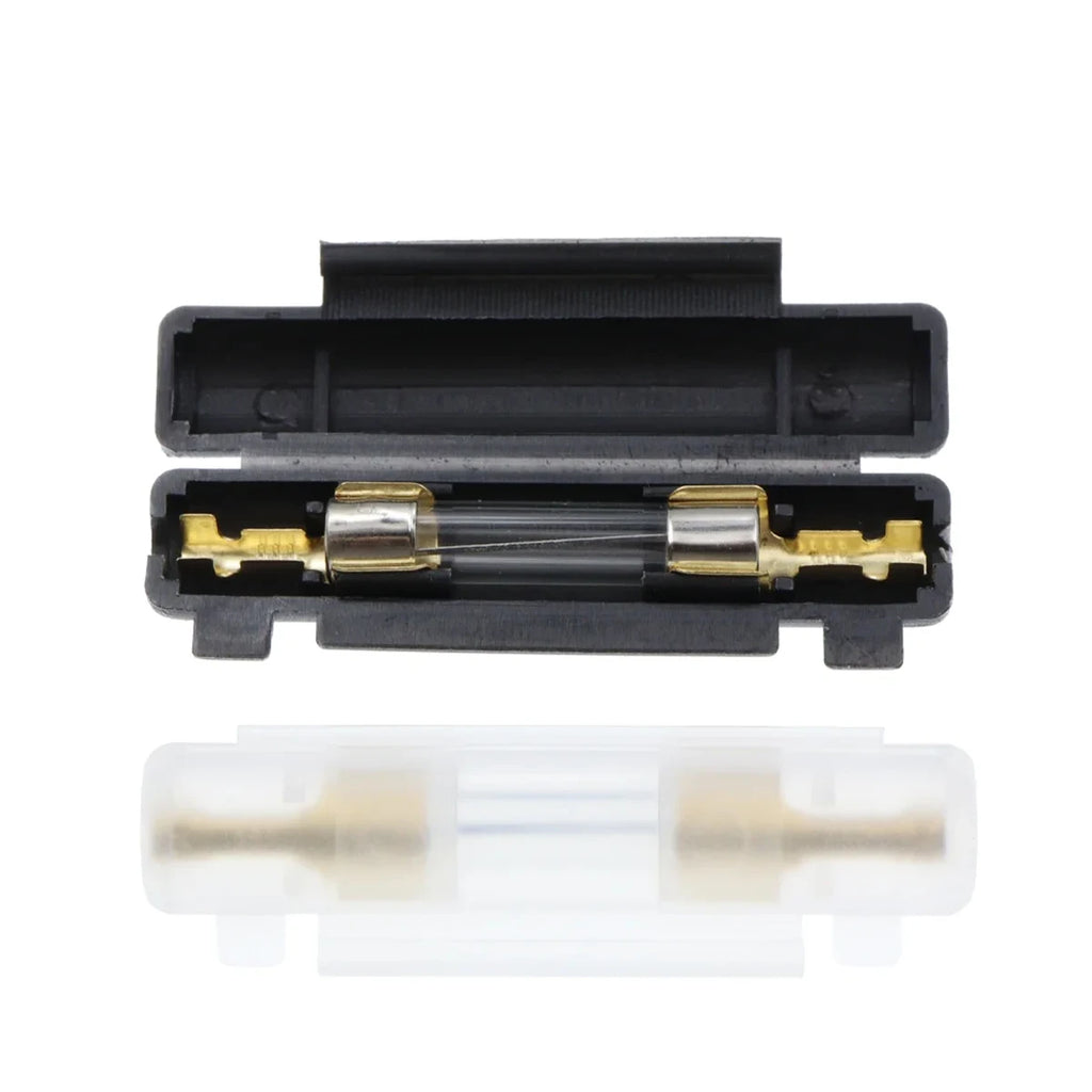 5Set 6X30MM Glass Fuse Holder, 0.5A 1A 2A 3A 4A 5A 6A 8A 10A 15A 20A 25A 30A Fuse Socket Flip shell Type with fuse