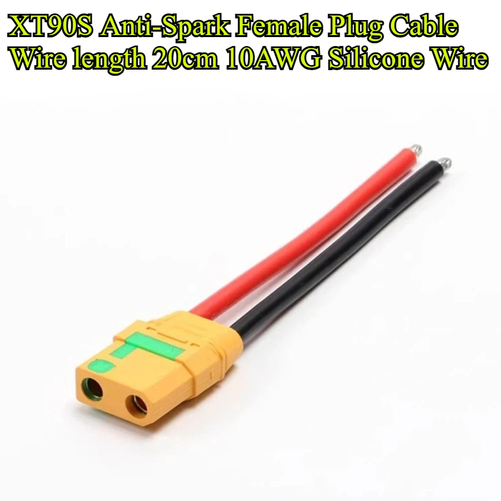1/2Pcs XT90H XT90 XT90S Plug Male and Female Connector 10/15/20/30/50cm 10AWG Silicone Wire for RC Lipo Battery FPV Racing Drone