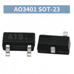 AO3400/3401/3402/3403/3404/3406/3407/3415/ P-Channel SMD MOSFET, SOT-23  Marking Code A09T/A19T/A29T 20/50/100/200/500/1000pcs