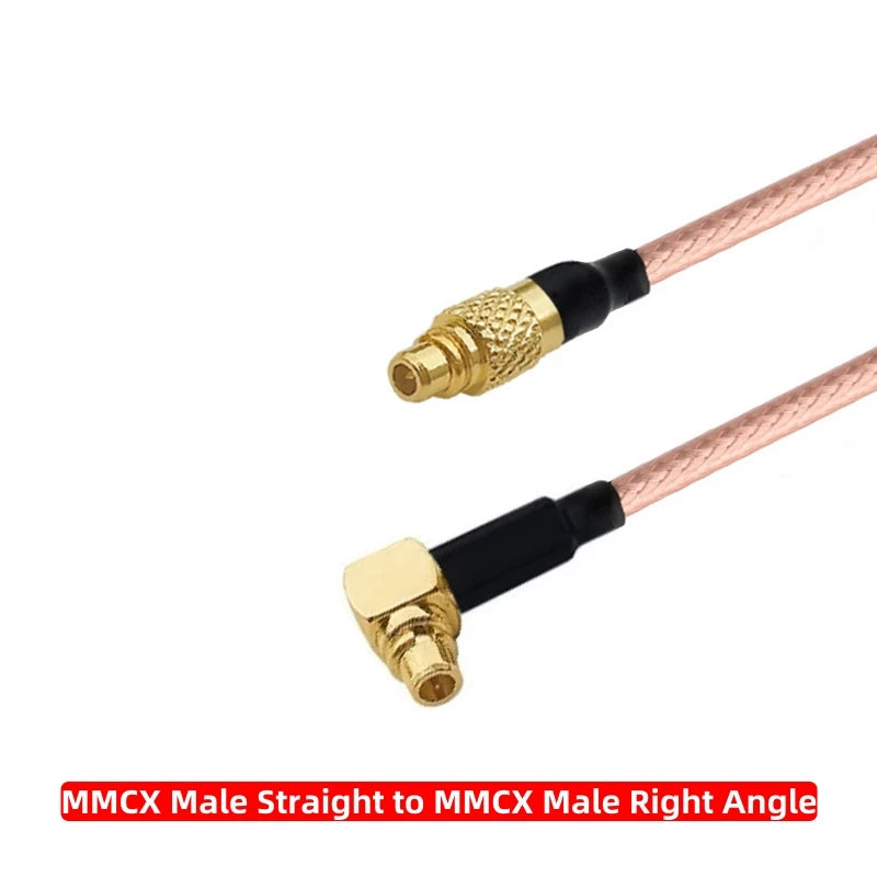 MMCX Male Straight Right Angle 90 Degree to SMA Female Male Flange Panel Mount RG316 Pigtail FPV Antenna Extension Cable for RC