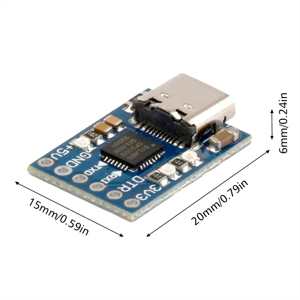 Cp2102 Type-c Usb To Uart Ttl Module 6pin Serial Converter Downloader Uart