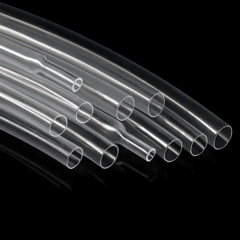 1/2/5M Clear 2:1 Heat Shrink Tube Diameter 0.6mm~120mm Wire Repair Protector Polyolefin Insulated Shrinkable Cable SleeveTubing