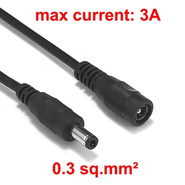 0.5-10m DC Power Cable 20 22AWG 5.5 2.1mm Male Female Plug DC Cable 12V Jack Extension Cord For CCTV Camera Connector Adapter
