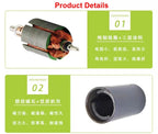 12V24VDC 775 Long life Ultra High torque forward and reverse 42mm planetary brush reduction motor Planetary gear DC low speed