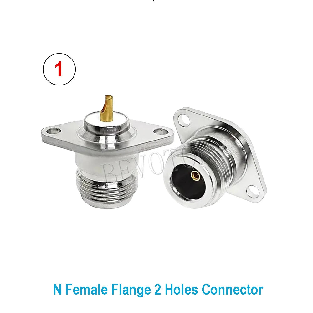 1PCS L16 N/Q9 BNC/TNC/UHF Flange Connector Male Plug/Female Jack 4-Holes Flange Panel Chassis Mount Coaxial Solder Nickel Plated