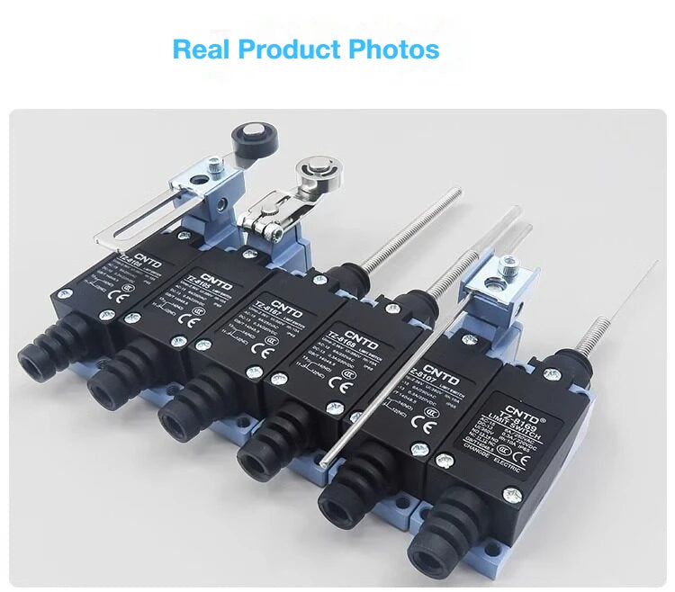 2Pcs CNTD TZ‑8 Series Micro Limit Travel Switch IP65 Waterproof 1NO+1NC 10A 250VAC Industrial Mechanical Position Switch