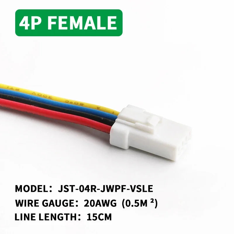 5/20/100sets Waterproof JST JWPF Connector 2p/3p/4p/6p/8p Plug Socket 20awg/0.5m ² Wire Harness 02t/02r/03t/03r With 15CM Wire