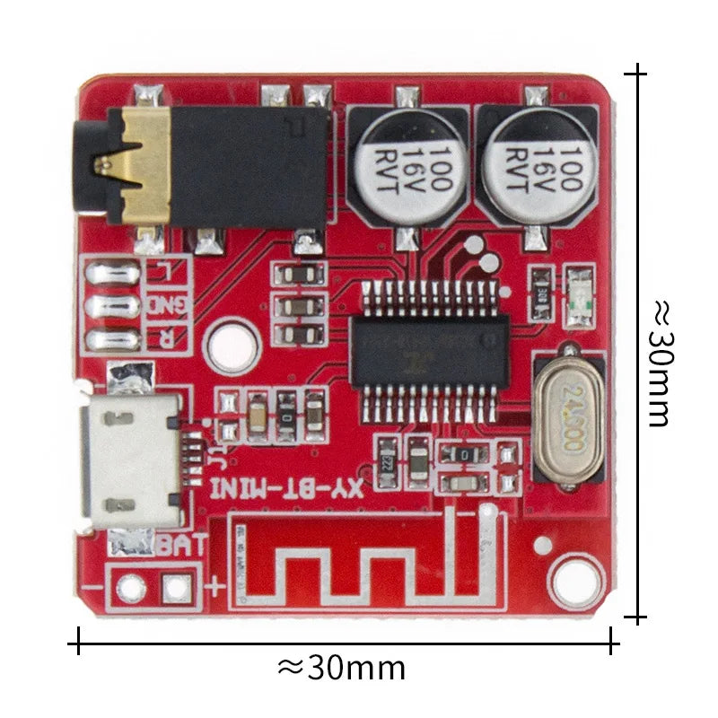 1-10pcs Bluetooth 5.0 Audio Receiver Board MP3 Lossless Decoder Wireless Stereo Music Module 3.7-5V XY-BT-Min