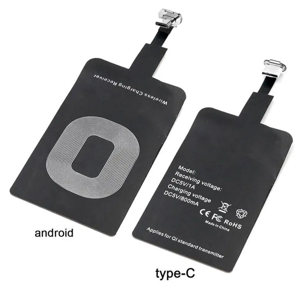 Wireless Charging Receiver for Android  and Type C Fast Wireless Charger Adapter
