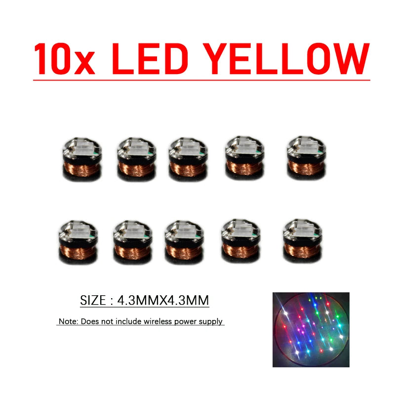 Type-c USB Wireless Power Supply Transmitter Coil Induction Wireless Charging + Led Lamp Receiver Diy Toys Ship Car LEGO Model