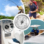 High Precision Barometer 70mm Barometer Weather Indicator Weather Station Pressure Gauge for Home Marine Fishing Camping