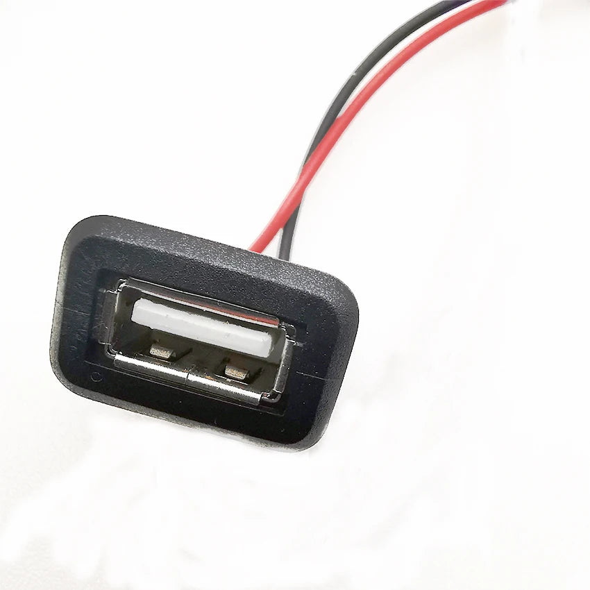 2.0 USB Female Base 2P/4P Direct Pressure Buckle Welding Wire Type A-Port Waterproof Socket Charging Female Plug