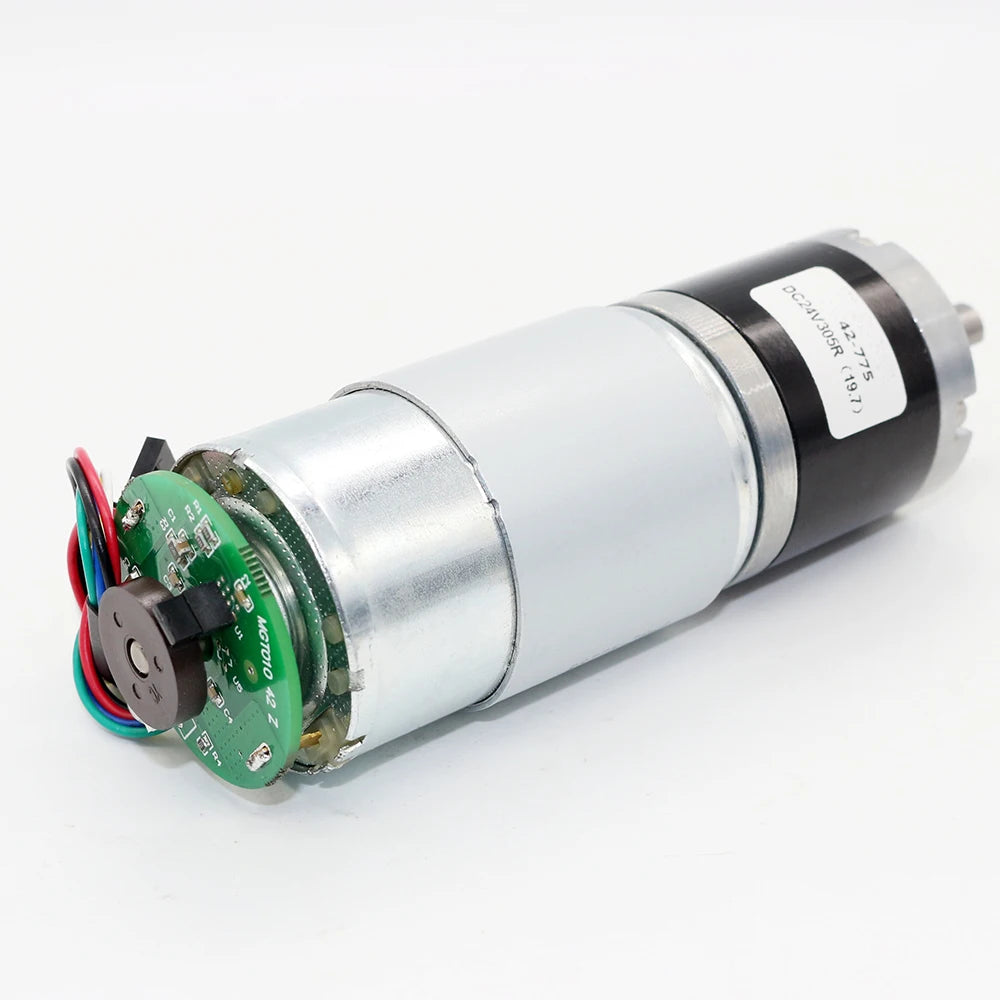 42mm 775 DC 24V High Torque All Metal Planetary Gear Motor With Encoder