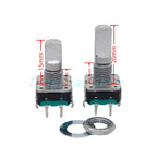 2pcs EC12 Rotary Encoder Switch 360 Degree RE12 Audio Coding 5pins 24 Positions With Push Button Handle Length 15/20mm