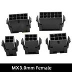 100PCS/1LOT Molex 3.0mm Connector Small 5557 Female Plastic Shell Housing for PC Notebook Power 2*1P 2 3 4 5 6 7 8 9 10 11 12Pin