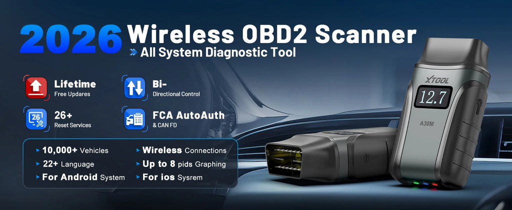 XTOOL Anyscan A30M Bluetooth OBD2 Scanner Car Diagnostic Tools 26+ Reset Service Code Reader CANFD Protocol Lifetime Free Update