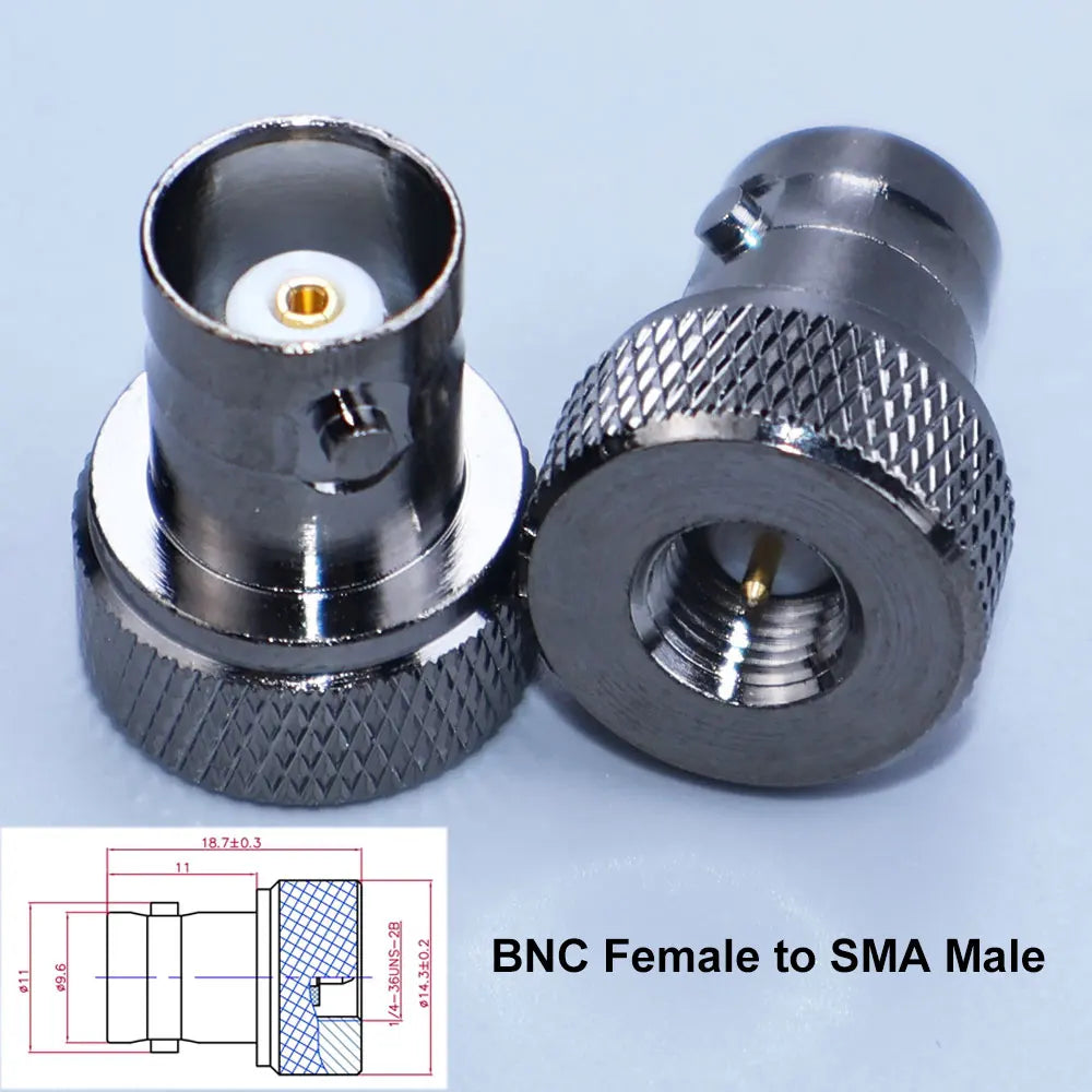 YanXi Round Disc BNC Female Jack To SMA Male Female Adapter Coaxial Radio Frequency Walkie-talkie Radio Antenna RF Connector