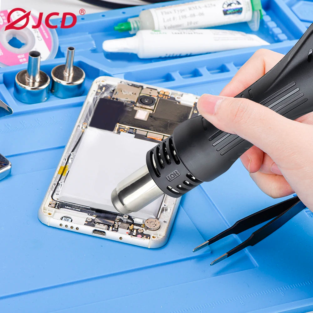 858D-B JCD Hot Air Gun BGA Rework Soldering Station, 220V SMD SMT Welding Repair Heat Gun