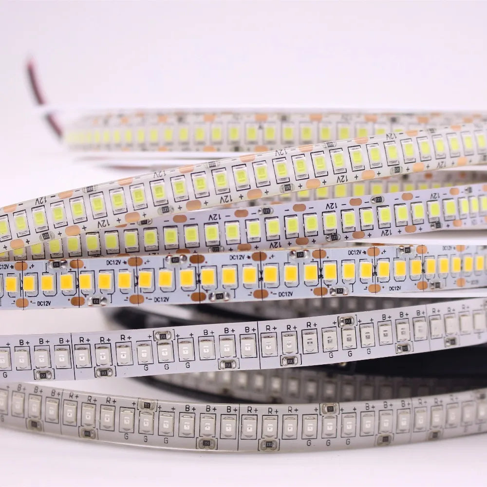 LED Strip Light Tape 2835 3528 SMD 240LEDs/M DC12V Waterproof IP67 IP65 Flexible Warm White/White /Blue/Red/Green/RGB horse race