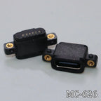 1PC Type-C USB 4 6 16 Pin Female SMD DIP With Screw Hole Waterproof Connector For DIY PCB Design High Current Fast Charging Jack