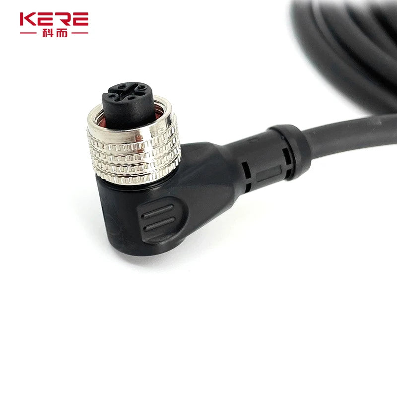 M12-4/5/8/12Pin Sensor Connector Cable Proximity Switch Plug NPN PNP Elbow 4Holes 5Holes 4Pins 5Pins Aviation Plug with 2m Wire