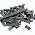 10Pcs2.54mm Pitch Single Row Female Pin Header Socket 2~40P PCB Board Connector Strip Gold Plated Pinheader Terminal for Arduino