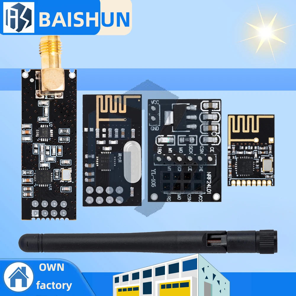 1PC 2.4G NRF24L01+ Upgraded Wireless Module: DIY for Arduino-Compatible Communication Kit (2Mbit/s Data Transmission)