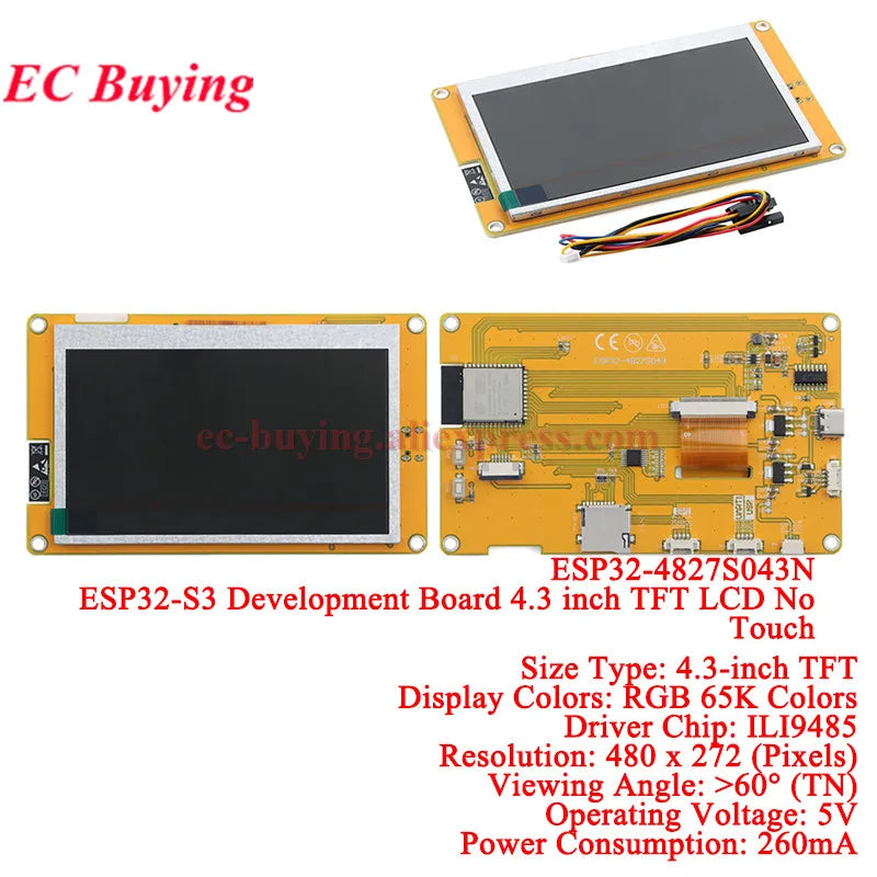 ESP32 S3 for Arduino LVGL WiFi Ble Development Board 2.4 2.8 3.2 3.5 4.3 5 7.0 inch 240*320 Display Screen LCD TFT Module Touch